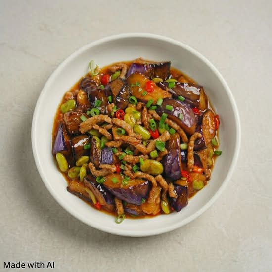 Hakka Style Eggplant with Shredded Pork (客家茄子)